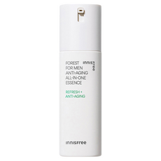 INNISFREE 綠樹林風男士精華系列 抗皺緊緻精華, 改善皺紋與肌膚暗沉, 化妝水乳液精華液多效合一, 濟州葛札瓦黑酵母配方, 100ml, 1瓶