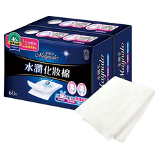 COSMOS Maynalo 美娜多 水潤化妝棉 60枚 2盒, 多種用途，卸妝去角質都OK, 60片