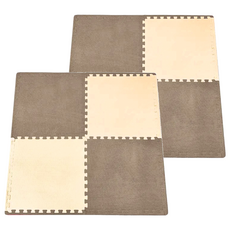 極厚雙色大地墊 Set 8, 64*64*2CM加厚雙色大地墊, 附雙邊條, 64 x 64 x 2cm, 巧克力米咖, 8片