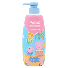 Probo 博寶兒 柔護洗髮露 佩佩豬, 植物性胺基酸, 水解小麥蛋白, PCA保濕因子, 500ml, 1瓶