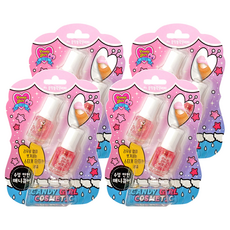 Candy girl 兒童水性指甲油套裝, 可撕拉，顏色鮮明可愛，溫和不刺激, 06 閃耀亮片, 4組