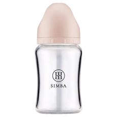 Simba 小獅王辛巴 蘊蜜質金玻璃寬口防脹氣奶瓶 新生專用, 杏茶, 180ml, 1個