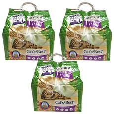 Cat's Best 特級無塵凝結木屑砂 紫標, 獨家粗顆粒技術 100%天然德國杉木, 5kg, 3包