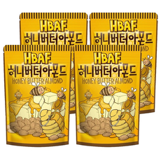 HBAF 杏仁果 蜂蜜奶油味, 韓國進口, 酥脆可口, 120g小包裝, 120g, 4包