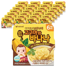 ivenet 一日三餐寶寶泥，烤地瓜+香蕉口味，6個月以上寶寶適用, 90g, 35個