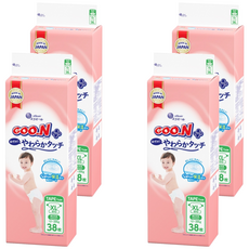 GOO.N 大王 日本境內版 敏感肌系列 黏貼型尿布, XL, 152片
