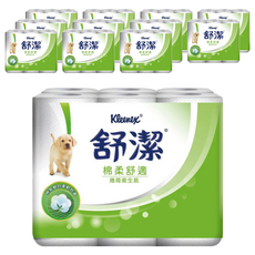 Kleenex 舒潔 棉柔舒適捲筒衛生紙 300張, 12捲, 12袋