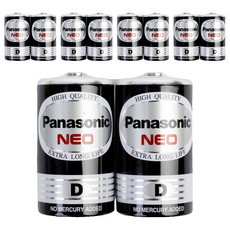 Panasonic 國際牌 錳乾電池 1號 黑色, 2顆, 5組