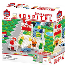 ArTeC 兒童積木, 70pcs, 適合5歲以上兒童, 醫院