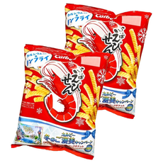 Calbee 卡樂比 Kappa Ebisen 河童蝦條，香酥卡滋，鮮蝦風味餅乾, 77g, 2包