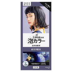 Liese 莉婕 泡沫染髮劑 第一劑34ml+第二劑66ml+護髮乳8g, 銀河深藍, 1盒