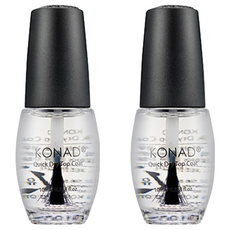 KONAD 快乾指甲油 透明 10ml 兩瓶組 - 美甲護理必備，快速乾燥，增加光澤, 2瓶