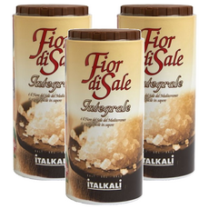 iTALKALi 義大利 鹽之花，提升料理美味層次，傳統工藝製作，保留天然鹽味和微量元素, 500g, 3罐