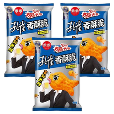 孔雀 香酥脆狠大包 香魚, 非油炸, 104g, 3包