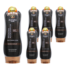 Australian Gold 金色澳洲 急速黝黑助曬乳液, 古銅色肌膚, 8oz (237 ml), 237ml, 6瓶