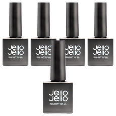 Jello Jello Real Matt Top Gel 霧面凝膠, 10ml, 透明, 5瓶
