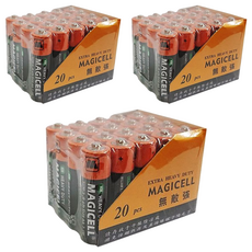 MAGICELL 無敵牌環保電池3號,20個裝,3組 - 持久耐用，環保節能