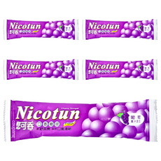 Nicotun 您可吞 葡萄軟Q糖，含綠茶素 口氣清新, 15g, 5包