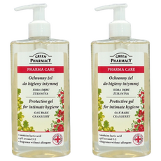 GREEN PHARMACY 波蘭蔓越莓私密潔膚露，乳酸 橡樹 蔓越莓精粹，溫和潔淨，提升保護力, 300ml, 2瓶