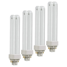 오스람 삼파장 콤팩트 형광램프 4핀 DULUX D/E 26W/830 4p, 전구색, 4개