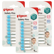 pigeon 貝親 別針組 9入, 顏色隨機, 3組