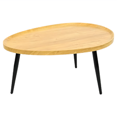 FAmILyLIFE 生活 木冶山居 Carmel梨形茶几 80cm WO-026-WO 80 x 55 x 38cm 4.5kg, 白橡木, 1個