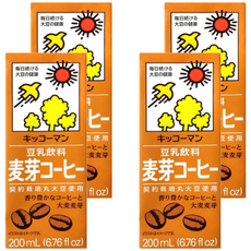KIKKOMAN 龜甲萬 豆乳 麥芽咖啡風味 200mL, 4入