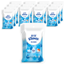 Kleenex 舒潔 濕式面紙 純水濕巾, 3包, 14袋
