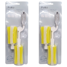 PUKU 藍色企鵝 可拆式海綿奶瓶刷組 Set, 360度可旋轉, 2組