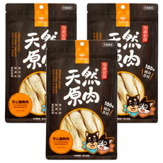 DOG CAT STAR 汪喵星球 山味寵物小零嘴，雞胸肉，冷凍乾燥，天然原肉，100%純肉食材，無添加，50g, 3包