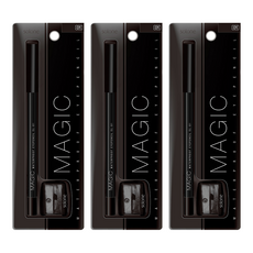 Solone MAGIC 持久防水眼線筆，經典熱銷極絲滑, 01黑色Black, 3支