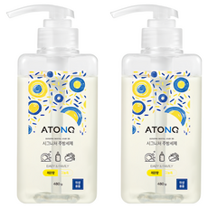 ATONO2 奶瓶蔬果清潔劑 檸檬香, 480g, 2瓶