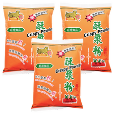 金錢豹 酥漿粉 (酥粉), 專業調配, 炸甚麼都酥, 品質不輸, 純素, 1000g, 1kg, 3包