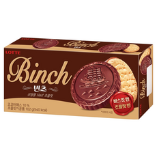LOTTE 樂天 Binch 巧克力餅乾 102g, 1盒