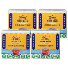 TIGER BALM 虎標 萬金油軟膏 (白) 4g, 蚊蟲叮咬 皮膚搔癢, 4盒