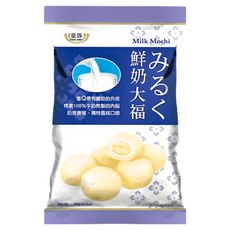 Royal Family 皇族 鮮奶大福, 台灣在地芋頭內餡, 手打彈嫩麻糬外皮, 輕便袋裝, 120g, 4袋