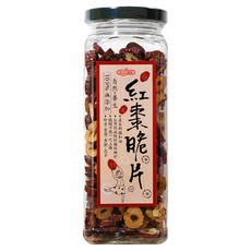 惠香食品 紅棗脆片, 健康零食, 無添加防腐劑、色素和人工香料, 160g, 2罐