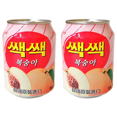 Lotte 樂天 Sac Sac 水蜜桃汁 238毫升 韓國原裝進口, 238ml, 2罐