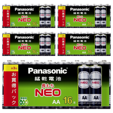 Panasonic 錳乾電池3號, 16入, 5組