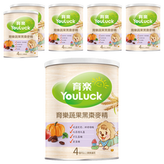 YouLuck 育樂 黑棗麥精, 促進食慾 排便順暢 4個月以上寶寶適用, 280g, 6罐