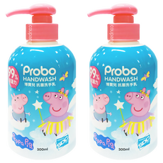 Probo 博寶兒 佩佩豬抗菌洗手乳，300ml，99%抗菌力, 2瓶
