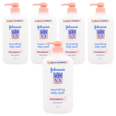 嬌生嬰兒PH5.5杏仁保濕沐浴乳, 750ml, 經皮膚科檢測, 100%不含皂, 5瓶