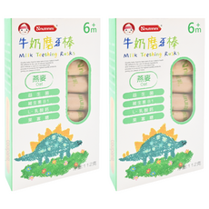 Nnutrinini 脆妮妮 牛奶磨牙棒, 清香燕麥口味，無添加香料膨化劑，寬大條型方便寶寶握取, 燕麥, 112g, 2盒
