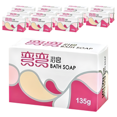 美琪 彎彎香皂, 135g, 經典沐浴選擇, 圓弧皂型設計, 馥郁清香, 持久耐用, 不易軟化, 台灣製造, 12盒