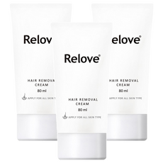 Relove 瞬淨Ku溜零毛髮霜 80ml, 含北美金縷梅萃取, 海茴香萃取, 北法紅藻萃取, 3條
