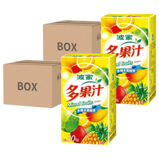 波蜜 多果汁，綜合果汁，多種水果精華，24入, 250ml, 48入