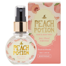 BODYHOLIC 愛情靈藥香氛保濕噴霧 Peach Potion, 50毫升 蜜桃與小蒼蘭香, 50ml, 1瓶
