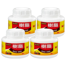 3M Scotch 樹脂白膠，黏性佳，好塗抹，規格: 300g, 4罐