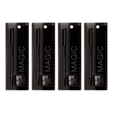 Solone MAGIC 持久防水眼線筆，經典熱銷極絲滑, #01黑色Black, 4支