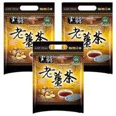 薌園 黑糖老薑茶, 上等老薑母熬製 18倍濃縮萃取 漢方古法精煉 無添加, 10g, 18包, 3袋
